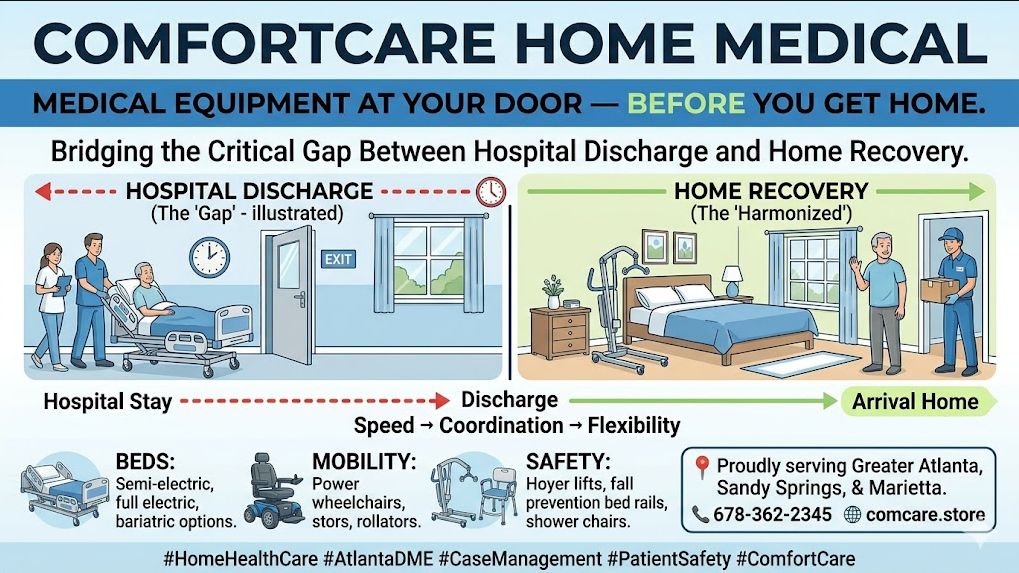 ComfortCare home medical equipment bridge between hospital discharge and home recovery